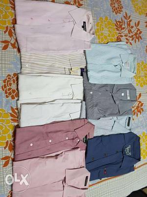 10 shirts all branded size 40 n 42