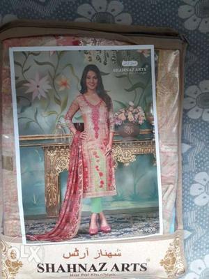 Beige And Pink Shanaz Arts Dress Pack