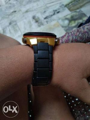 Black And Yellow Smart Watch