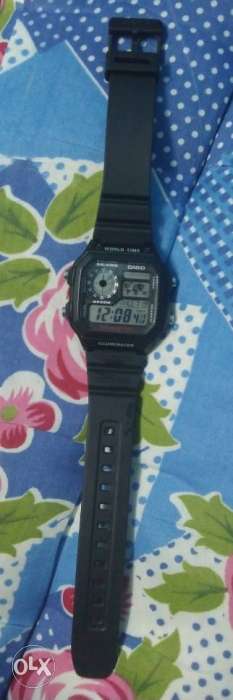 Black Digital Watch With Black Strap