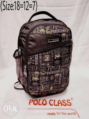 Brown And Multicolored Backpack