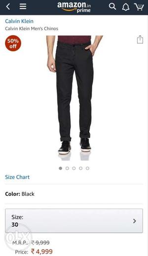 Calvin Klein Black Chinos