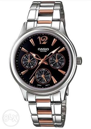 Formal wrist watch for woman brand casio water resistant