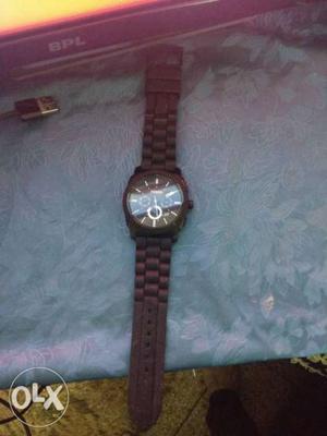 Fossil Fs i black stylish. In new condition. 1 year