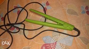 Green And Gray Corded Hair Curler