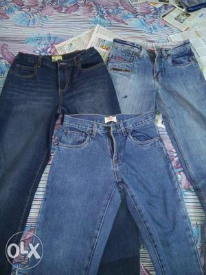 Jeans 3 nos used(lee cooper, old navy, umm)size 30