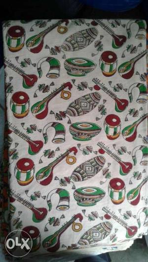 Kalamkari print cotton fabric.with mts