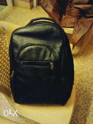 Leather back pack genuine Leather Proudct Cash on