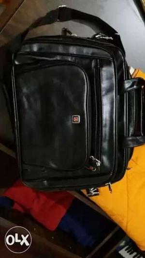 New laptop leather bag...never used with cross