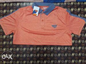 Orange And Blue Polo Shirt