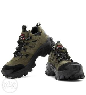 Pair Of Black Hiking Shoes
