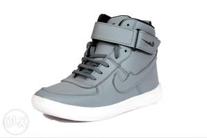 Pair of Gray Air Force 1 High-top Shoe