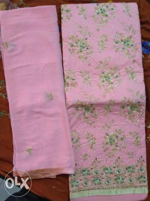 Pink cotton febric buti work and other pink and