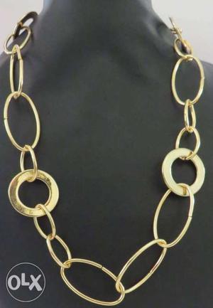 Rakhi gift, gold polished necklace. free