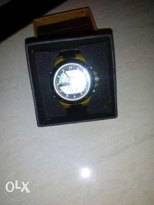 Skemi watch dual time chrono led light water only two month