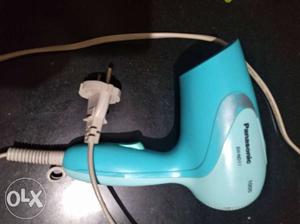 Teal And White Corded Hair Blower