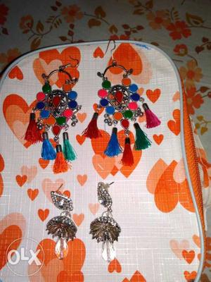 Two pair earrings brand new affordable price-250