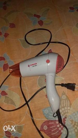 White And Red Corded Hair Blower