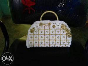 White Knitted Handbag