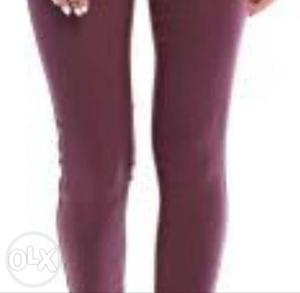 Womens cotton jeans in purple size 
