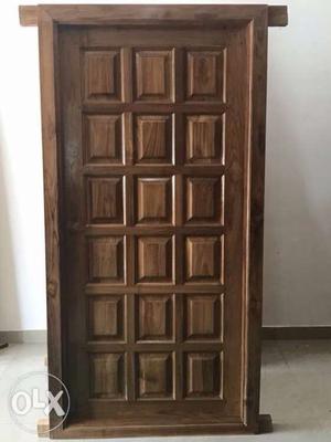 Brown Wooden Multi-panel Door