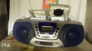 Gray And Blue Portable CD Player