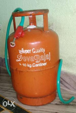 Orange Deva Bajaj gas tank 10 kg capacity