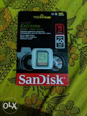 SanDisk extreme SDHC UHS-I card 16GB 4K ultra HD