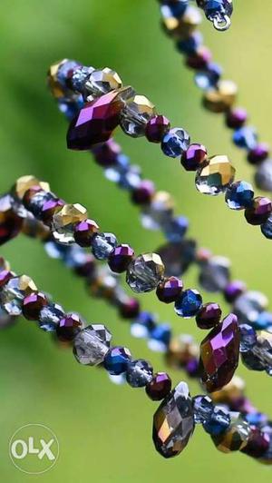 Beaded Purple And Gray Accessory