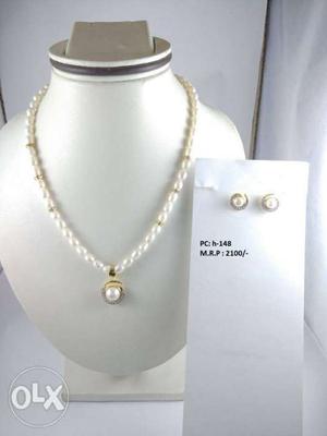 Beaded White Pearl Necklace