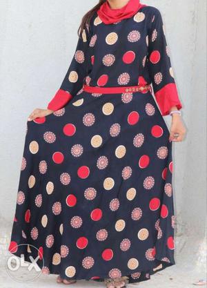 Black And Pink Polka Dot Sleeveless Dress