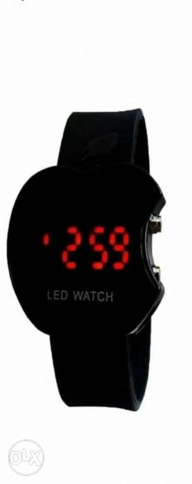 Black LED Watch With Black Band seal pack new watch m.no
