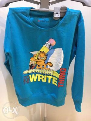 Blue Garfield Sweater