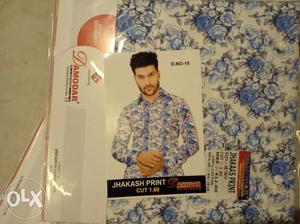 Men's White And Blue Floral Dress Shirt Pack
