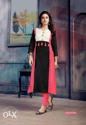 Only kurti. great material. good finish. size M.