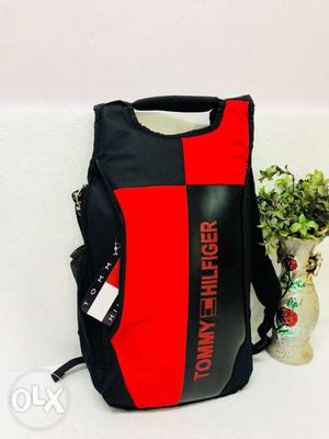 Red And Black Tommy Hilfiger Backpack