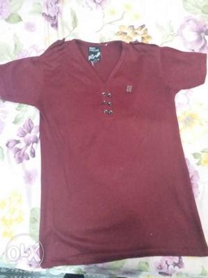 Red Henley T-shirt