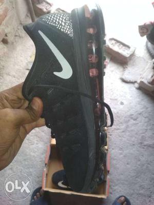 Shoe number is 8Black Nike Air Max Athletic Shoes With Box