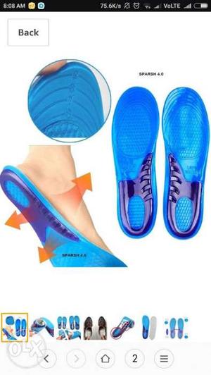Silicon gel insole for heel pain, knee pain relief