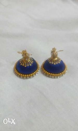 Silk thread earrings small size total 64 pair