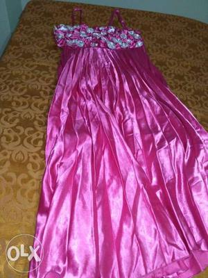 Women's Pink And Purple Spaghetti Strap Dress