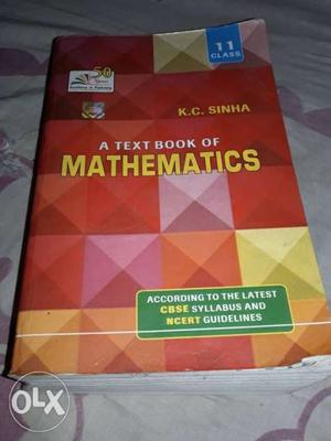 11th A Textbook Of Mathematics By K.C. Sinha Book