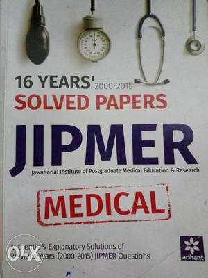 16 years solved JIPMER papers with detailed