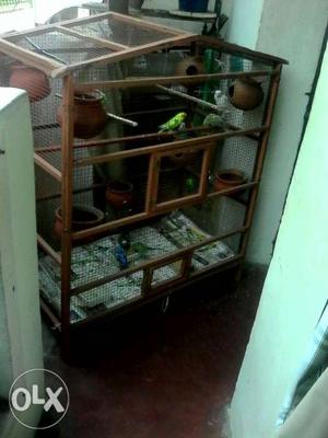 Big home cage in brown colour gud condition with