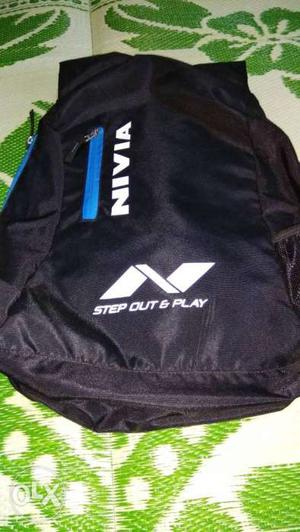 Black And Blue Nivia laptop Backpack