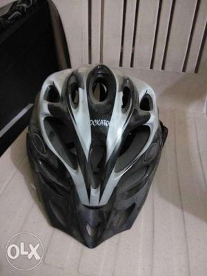 Black And Grey Bicycle Helmet