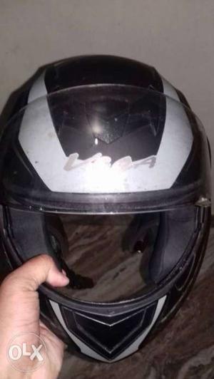 Black And White Full-face Helmet vega brand.