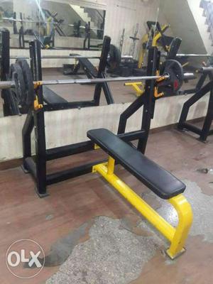 Black And Yellow Weight Bench