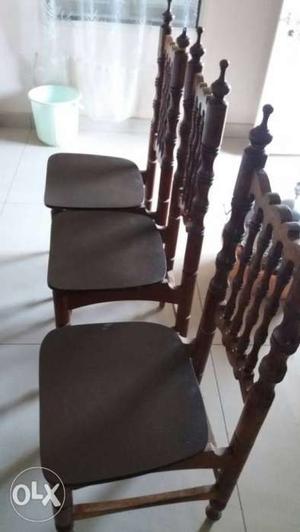 Dining chairs pure Teak wood each chair  rs 6 chairs