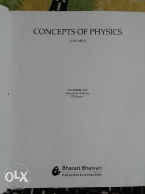 H C verma Concepts Of Physics Volume 1 Book